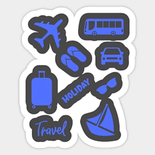 Essential Travel Drawing Sticker Set, Pastel pink, Holiday gift, Summer 2024 Gift Sticker